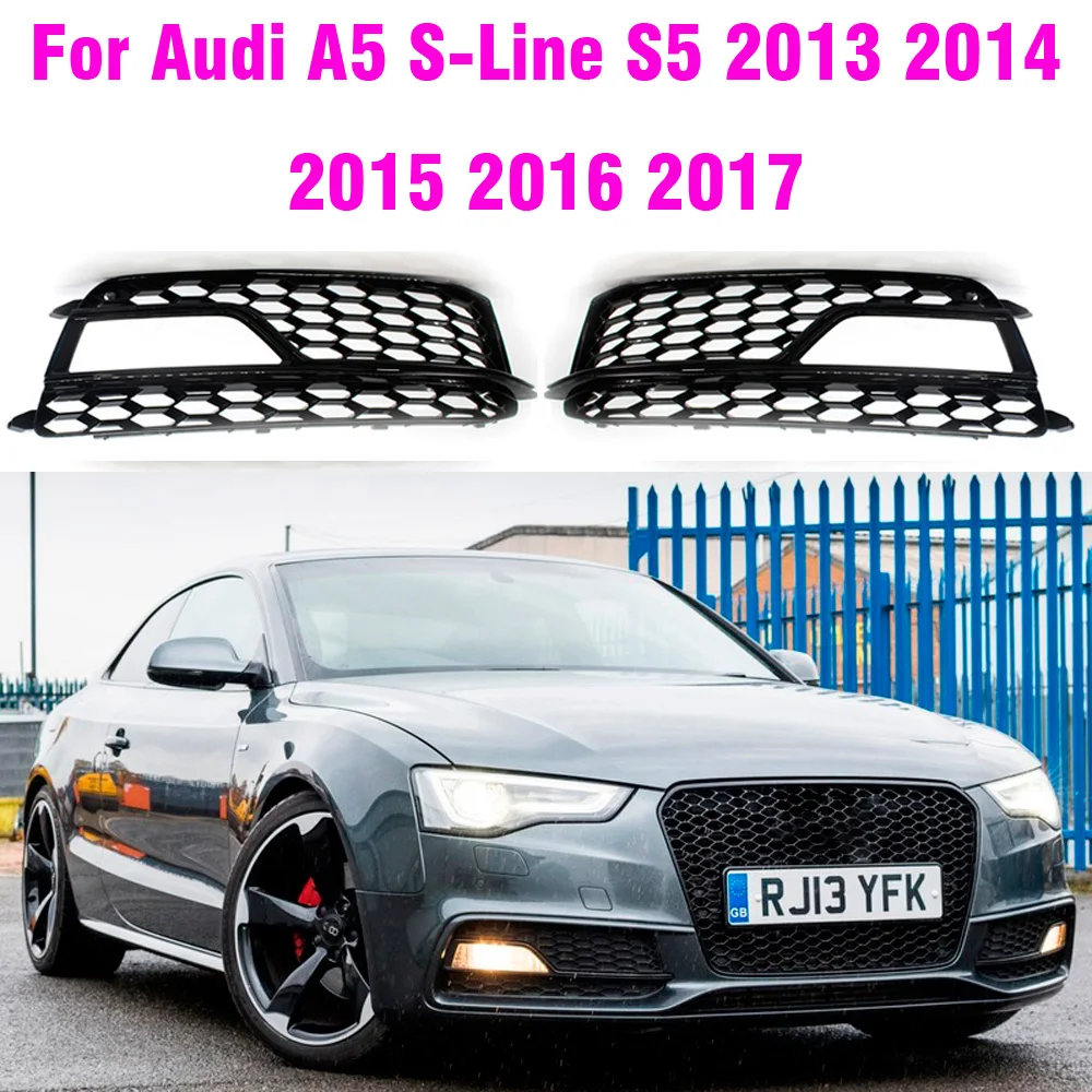 

Car Front Bumper Lower Grille Fog Light Grill Grille Cover Trim For Audi S5 A5 S-Lines Bumper S5 2013 2014 2015 2016 8T0807682M