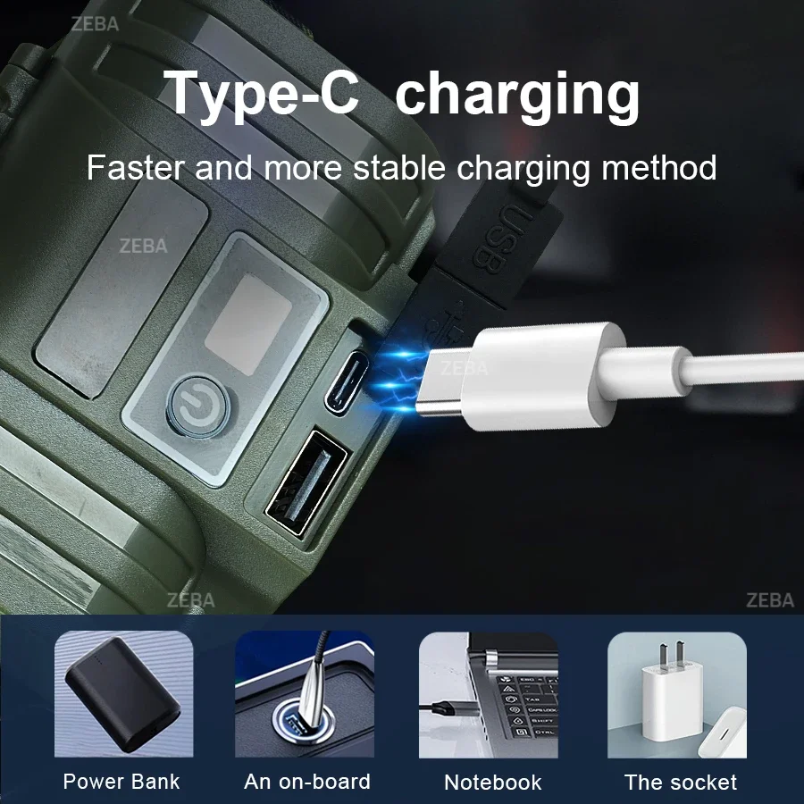 5800000lm-ポータブル強力ライト-led-ヘッドランプ-デジタル表示機能付き-アウトドア-キャンプ-フィッシングライト-18650-充電式