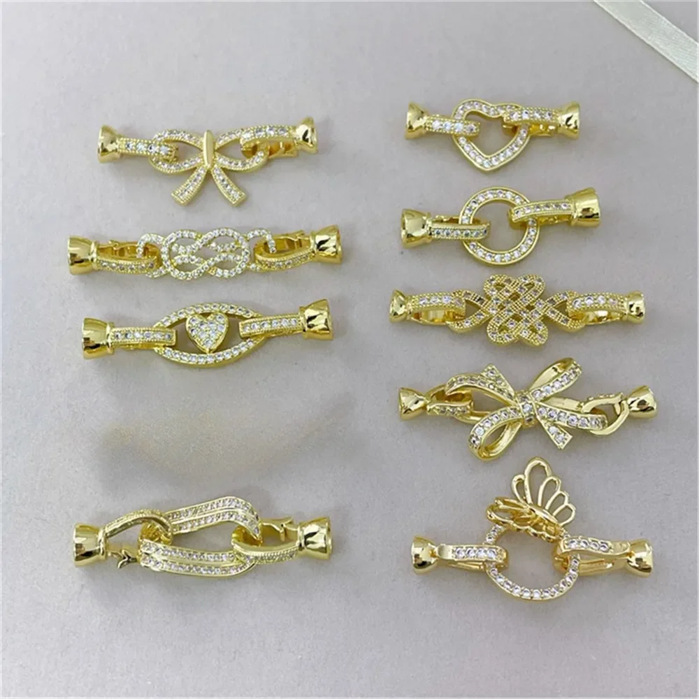 

Findings Women Fashion Beads Pearls Bracelets Metal Clasps Accessories Jewelry Making DIY Golden/Silvery Connector Clasps K049