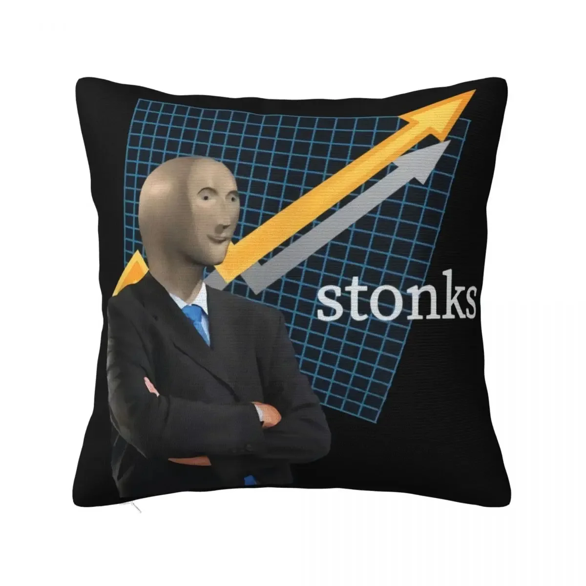 Stonks Meme Man Funny Stock Trader Wallstreetbets Apparel T Dj Adult Swag Hot Classic Game Harajuku Pillow Case