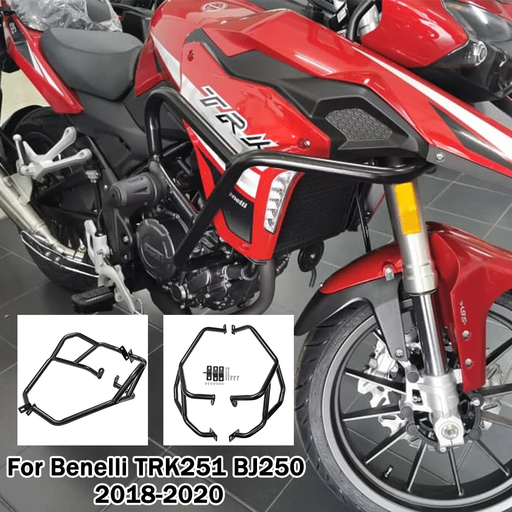 

For Benelli Trk 251 bj250 2018-2020 Highway Upper Engine Bumper Guard Carsh Bar Kit Trk251 Falling Frame Protection Accessories