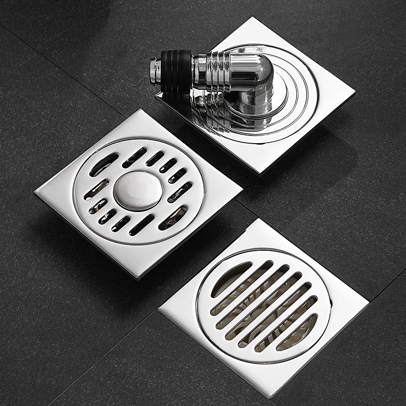 Stainless Steel Thickened Floor Drain Washing Machine Odor-Proof Floor Drain Kitchen Bathroom Dual Use Side Drain Floor Drain