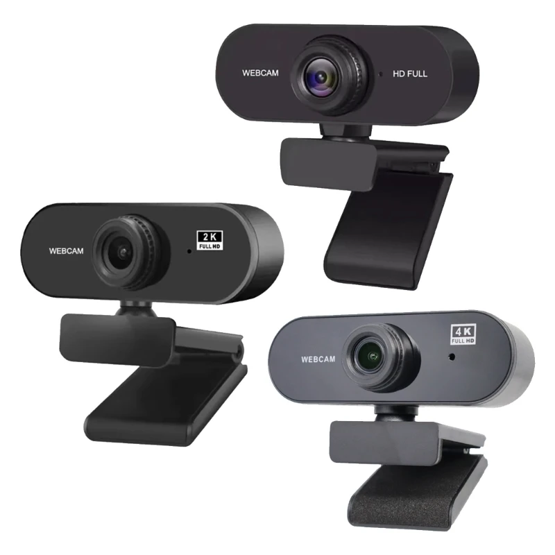 1Set Computer Camera Set Desktop Webcam with Adjustable Stand Lens Cover For 1080P/ Quality Streaming And Privacy 83CE