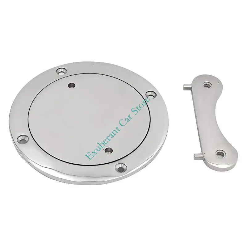 Boats Deck Access Plate 316 Stainless Steel Flush Mount Cover with Threaded Lid for Marine Inspection Opening Repair
