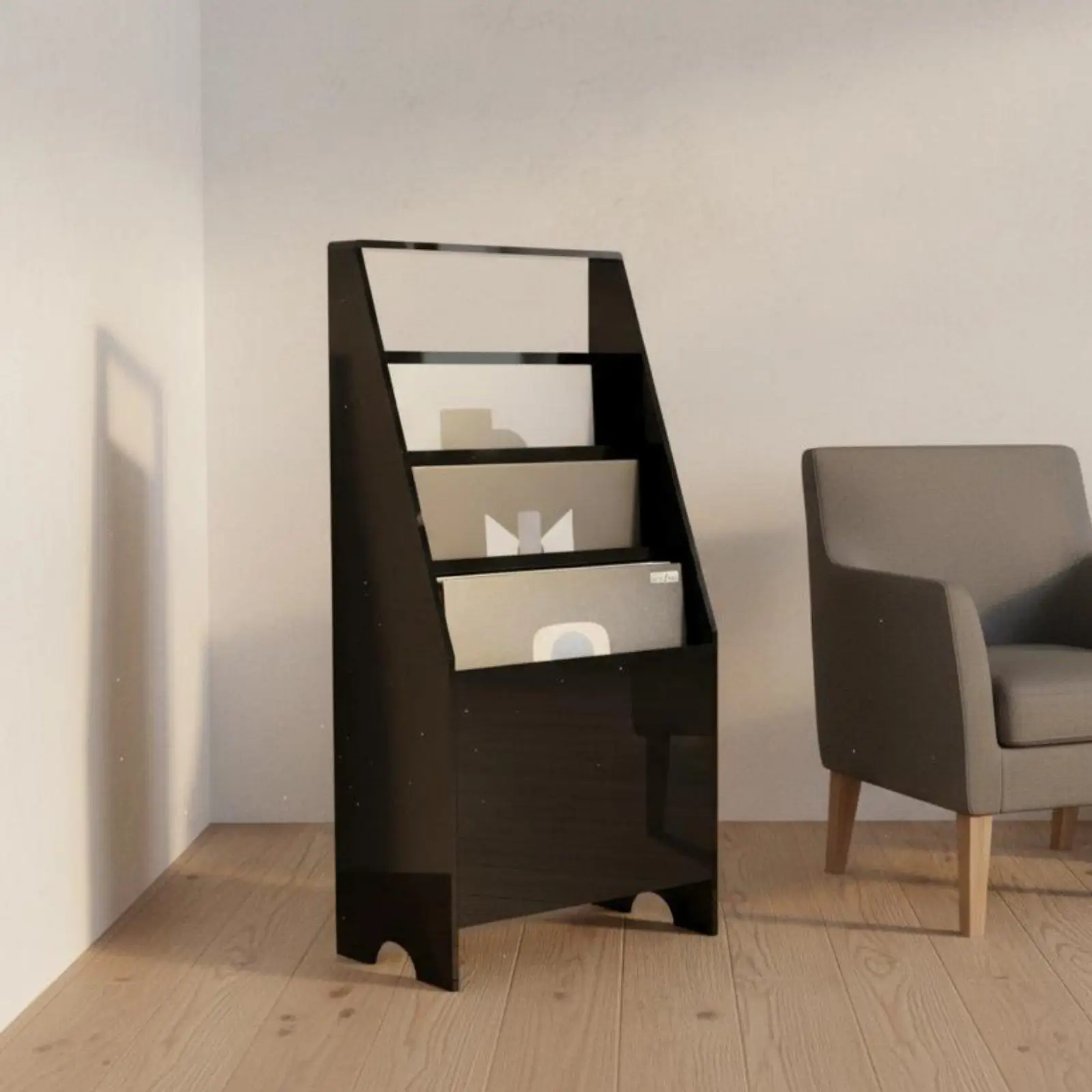 Acrylic Display Stand for Vinyl Records LP Holder Rack with Minimalist Clear Design Storage Shelf for Music Room Decor