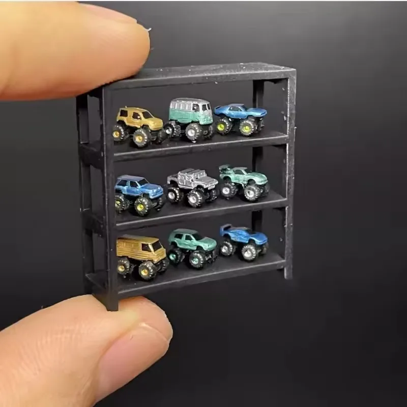 ชุดเครื่องมือซ่อมรถยนต์แบบตั้งพื้นพร้อมขาตั้งคาลิปเปอร์ขนาด 1/64 ใหม่ สำหรับงานดัดแปลงรถโลว์ไรเดอร์ รถกระโดด พร้อมถังน้ำมันและแท่นล้าง