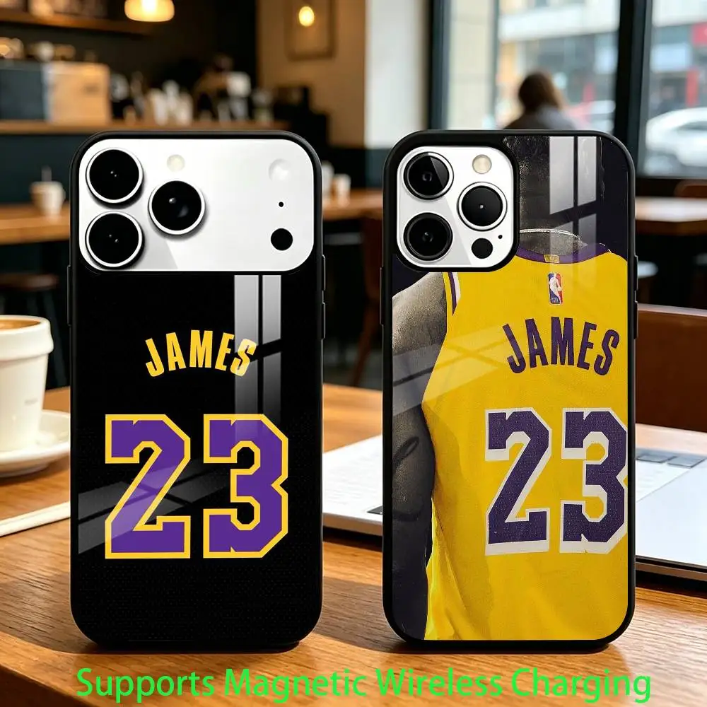 Basketball LeBron James Phone Case For iPhone17,16,15,14,13,12,11 Plus,Pro Compatible with magnetic wireless charging