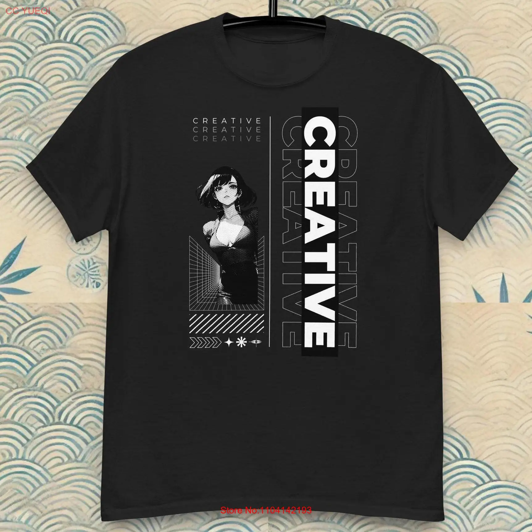 Creative Manga Style T Shirt Japanese Inspired for Artists and Designers long or short sleeves