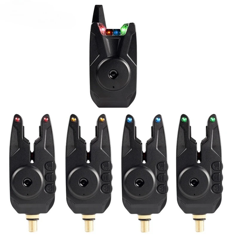 New JY-80 1+4 Carp Fishing Alarm Set Waterproof Fishing Wireless Bite Alarms Indicator Carp Fishing Tackle