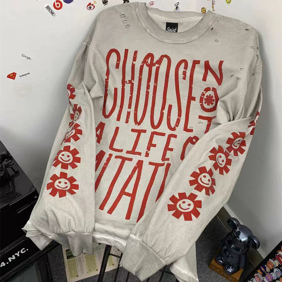 Can't Stop RHCP RED HOT CHILI PEPPERS Saint T-Shirt Men Women CHOOSE NOT A LIFE OF IMITATION Long Sleeves T Shirt Tee Tops