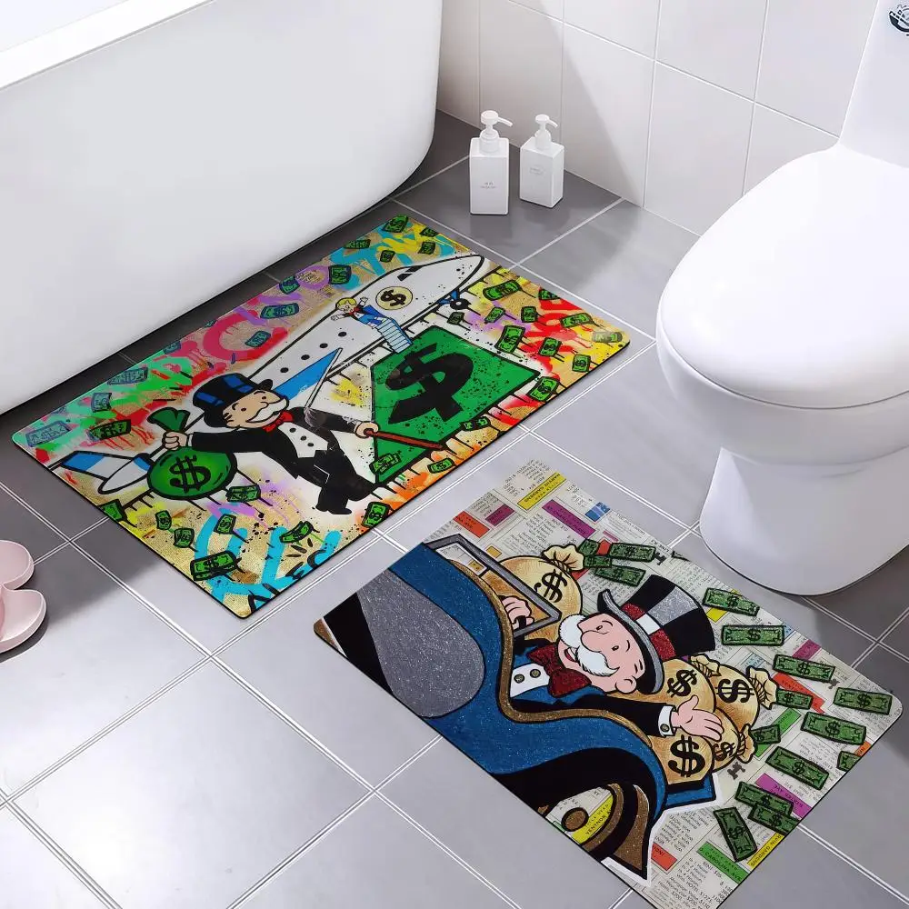 

Soft Diatomaceous Mud FloorMat Bathroom Absorbent Mat,Bedroom Mat cool cute hot Monopoly Floor Mat Bathroom