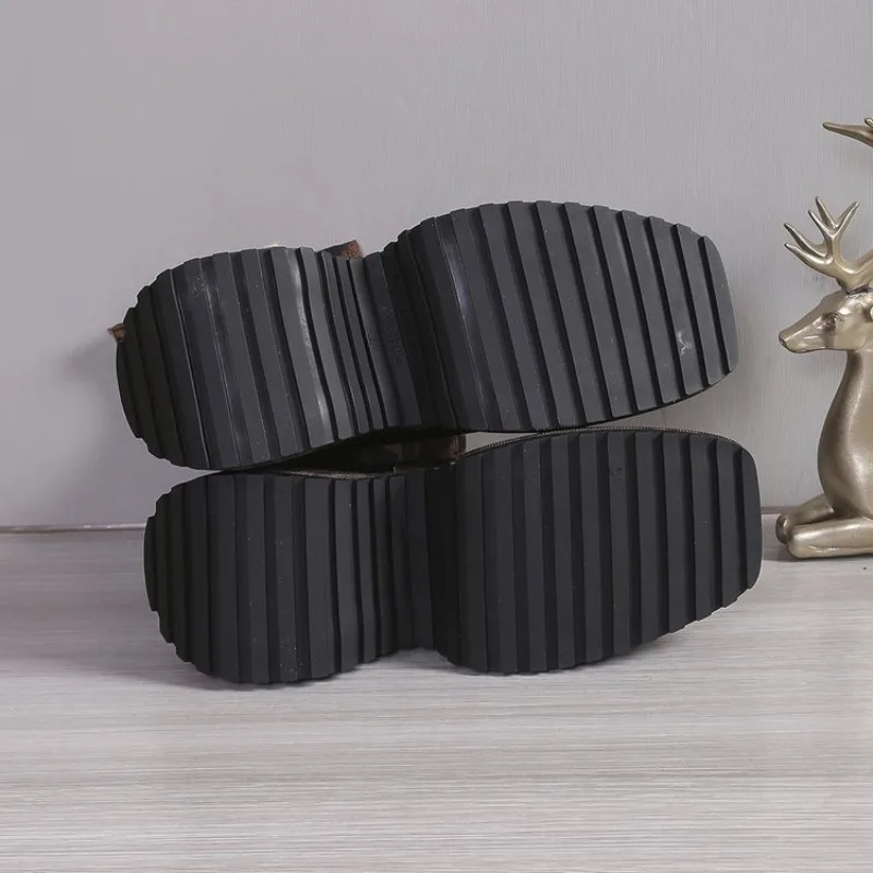 Thick Soled Thick Heel Leopard Print Mid Length Boots for Women, New High Heels and Elastic Boots for Autumn and Winter 2025 - Image 3