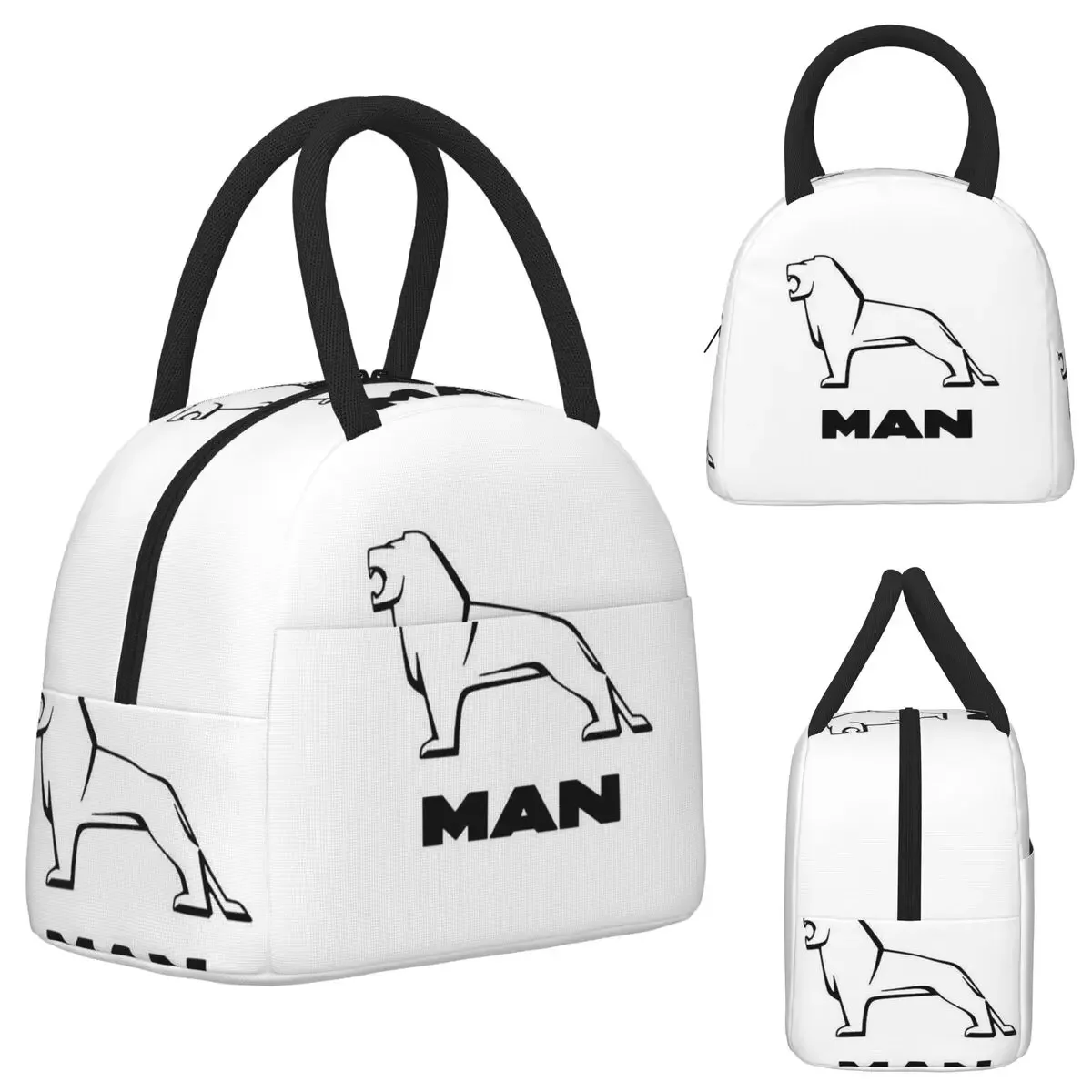 Man Truck Bus Dual-use Logo Insulated Lunch Bag for Kids School Cooler Thermal Food Box Tote Portable Lunch Boxes Container