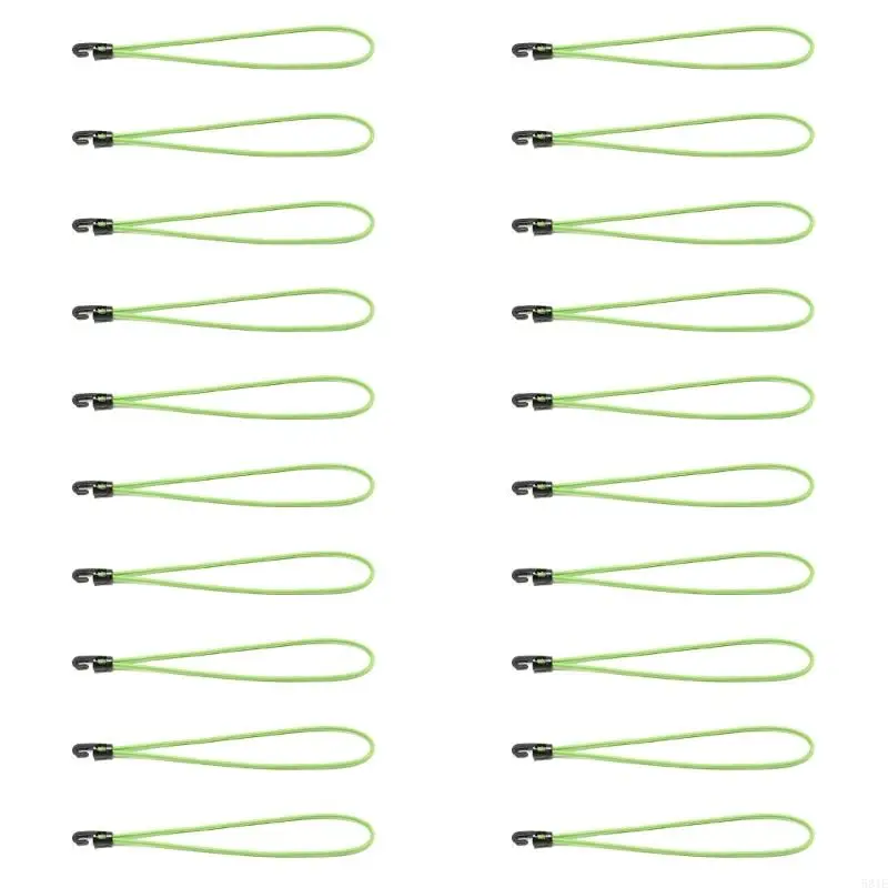 

581E 20pcs High Elastics Rubber Tensioners Secure Hook Camping Net Banners Straps