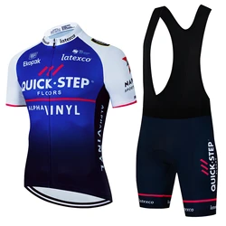 2024 NEW Jersey Set QUICK STEP Men MTB Uniform Bike Cycling Clothing Summer Breathable Bicycle Shirt Ropa Maillot Ciclismo