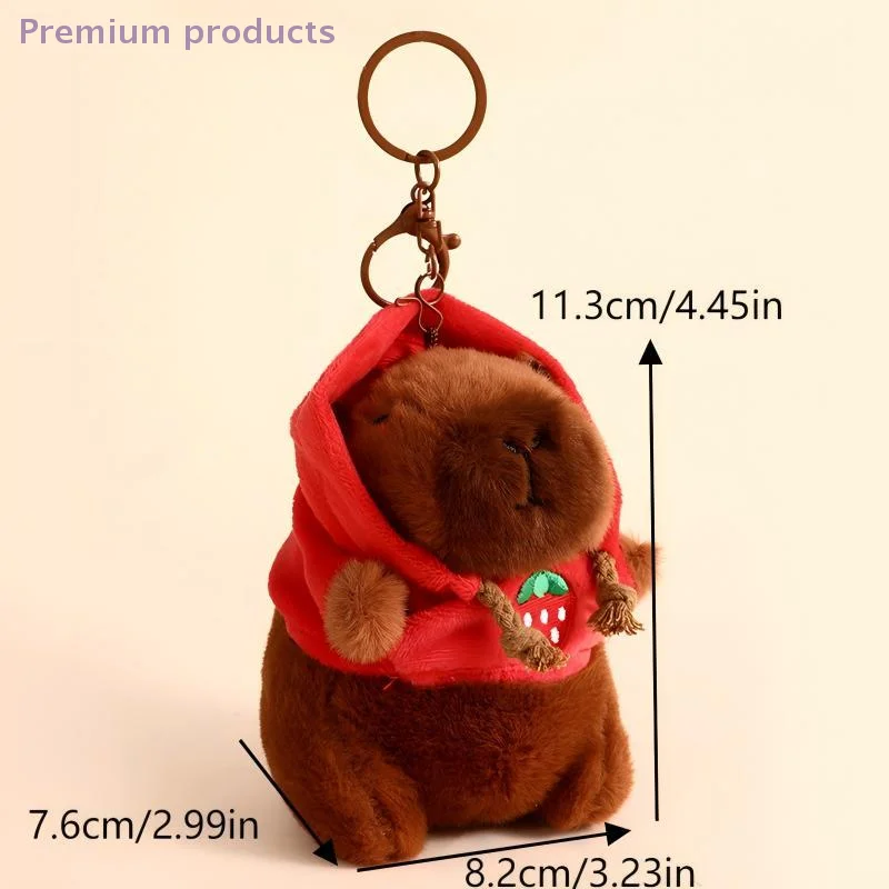 1PC Creative Capybara Plush Keychain Cartoon Animal Stuffed Doll Bag Pendant Backpack Hanging Decoration Lovely Keyring Gifts