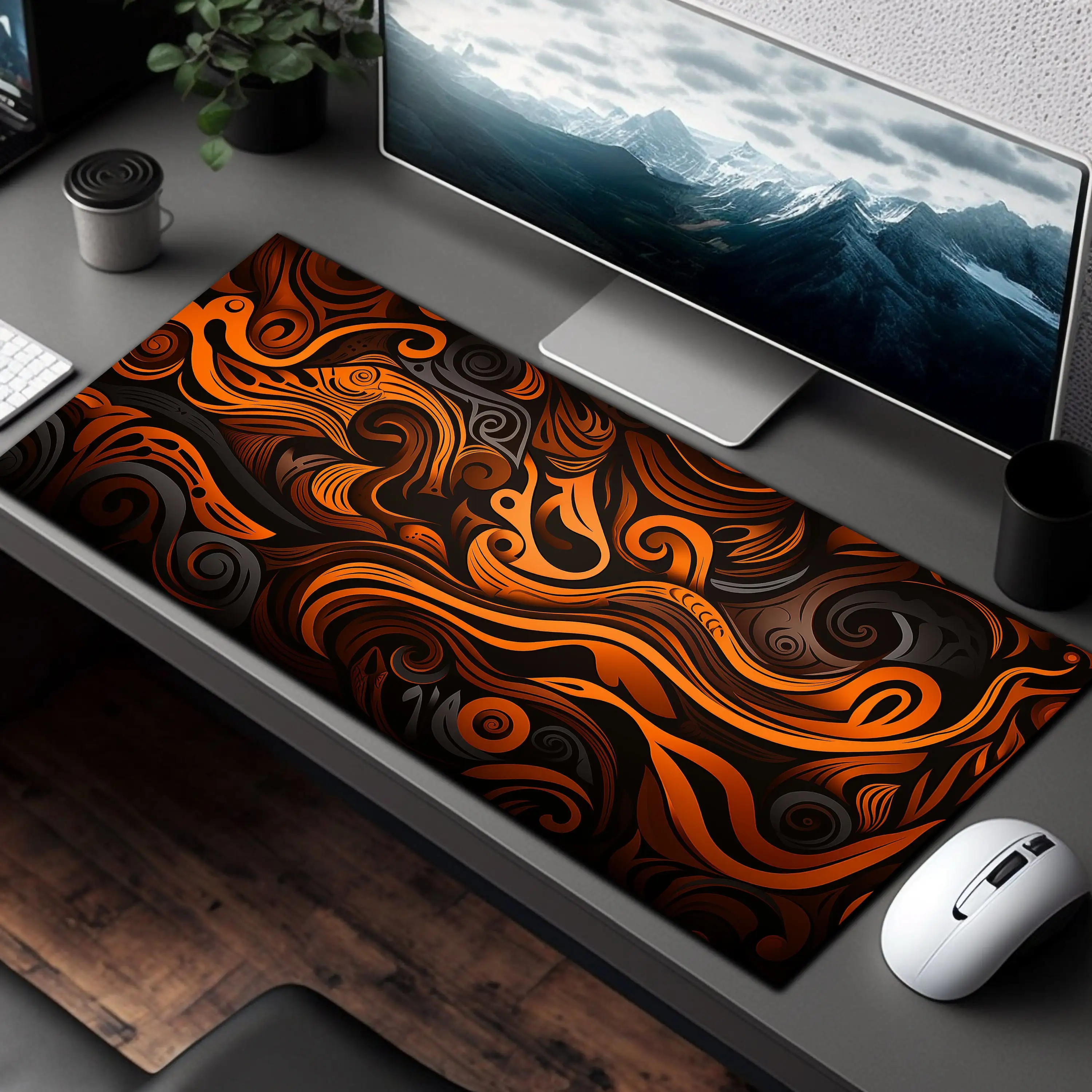 African Abstract Desk Mat, Non-slip and Waterproof Mouse Pad, Office and Gaming Desk Decoration Mat, A Perfect Gift for Friends.