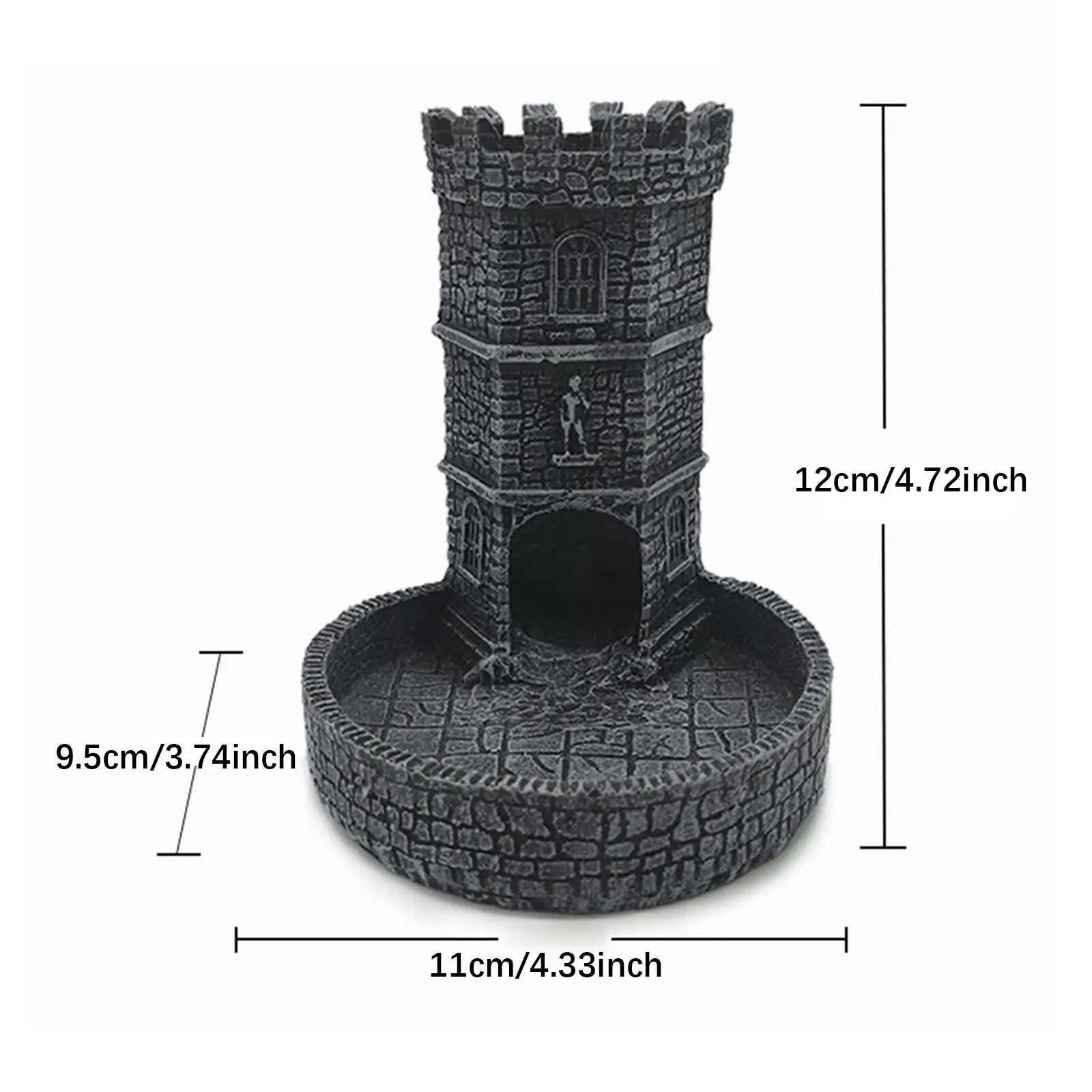 Castle Dice Tower Tabletop Roleplaying Game Resin Random Accessory for Board Games Dice Rolling Tower for Birthday Gift Gamer
