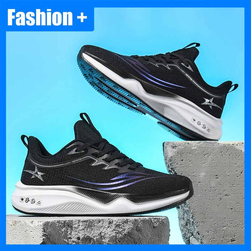 

Men Running Shose Breathe Light Comfort Teenagers Competition Training Shoes 2026 New Flat Bottomed Wear-resistant Tennis Shoes
