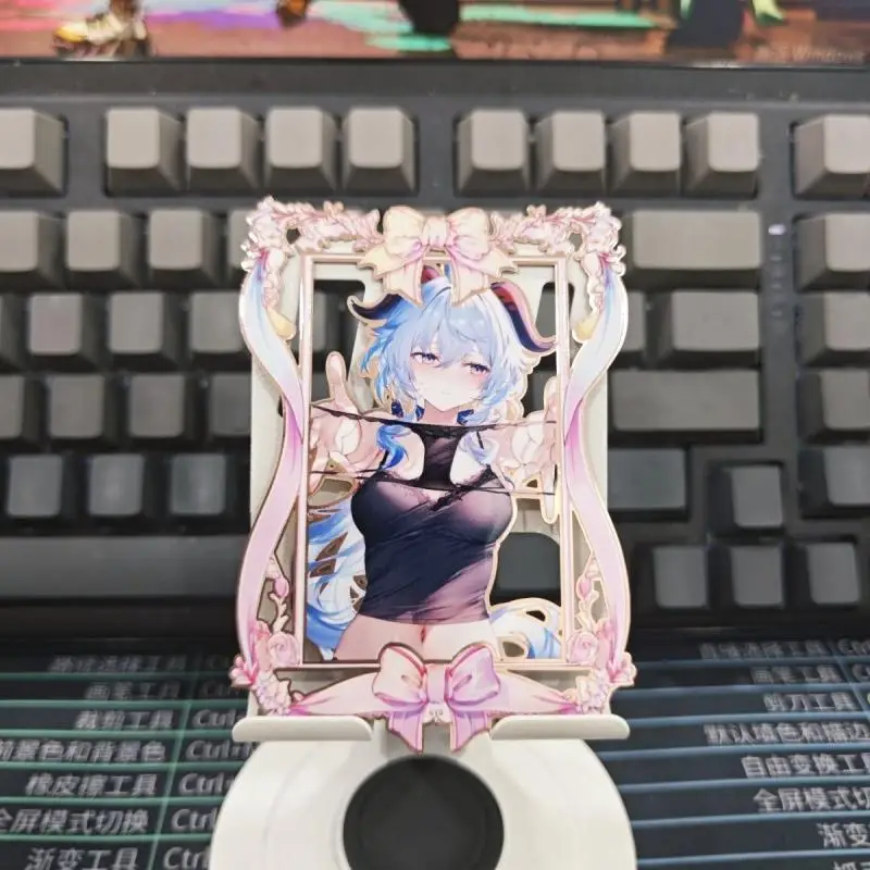 Goddess Story peach Metal card Rem Kamado Nezuko Raiden Shogun Nilou Yae Miko boy Toy collection Birthday Christmas gift