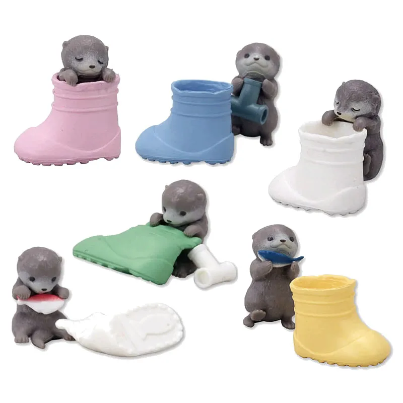 

TARLIN Original Japan Gashapon Figure Anime Kawaii Baby Otter Thigh Boot Miniature Gacha Figurine Cute Capsule Toy