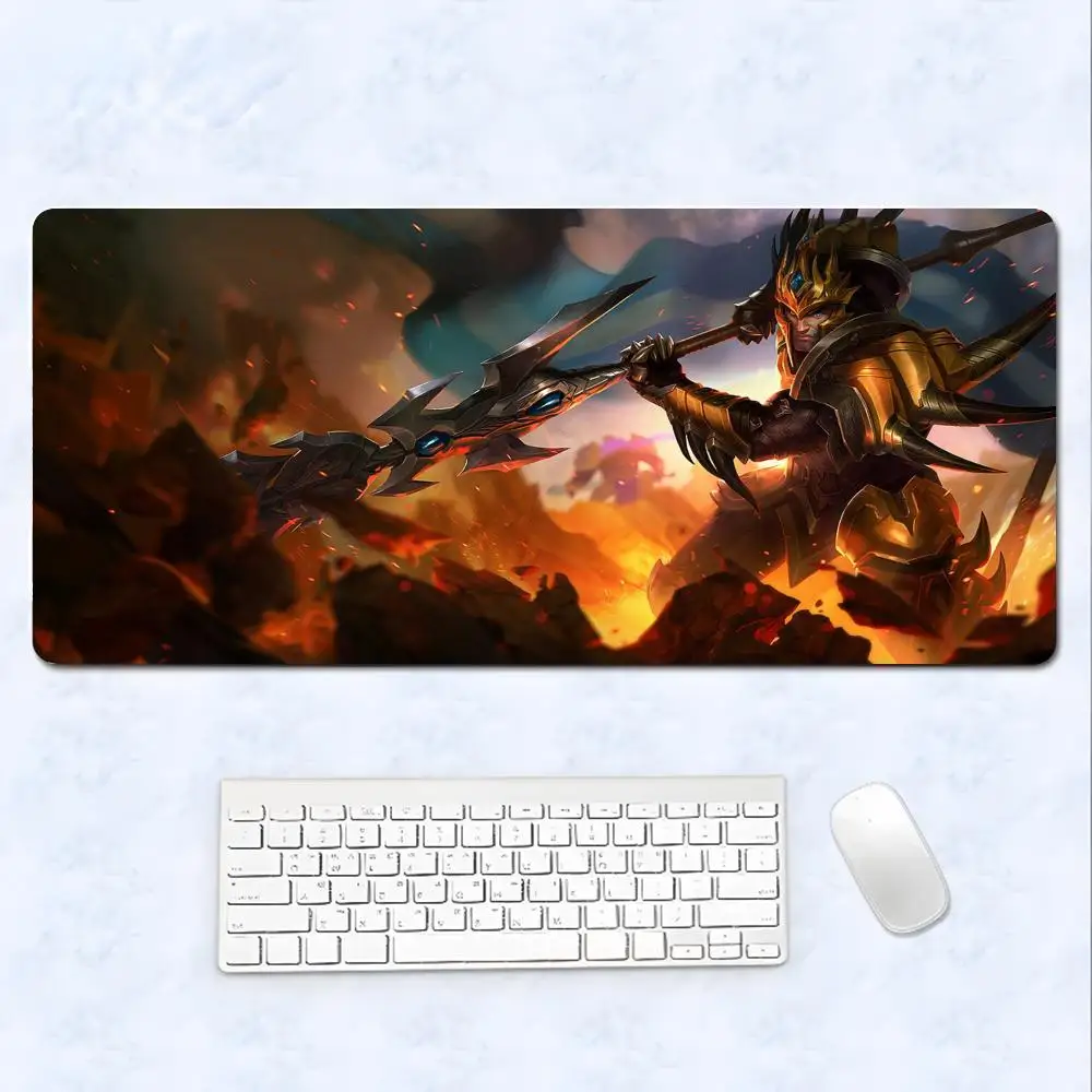 JarvanIV Jax Jayce Mouse Pad Cartoon Lockedge Large Gaming Mouse Pad Computer Gamer Keyboard Mouse Mat Desk Mousepad PC Desk Pad