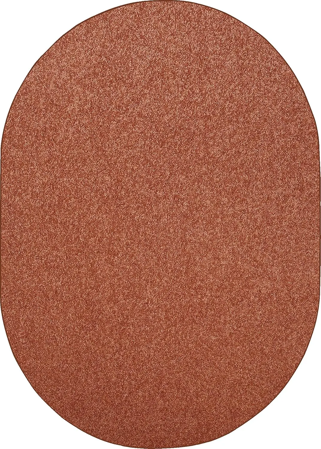 

Pet Friendly Solid Color Area Rugs Rust - 6' x 9' Oval, Stain & Fade Resistant, Perfect for Indoor Wedding Decor