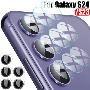 Bilashmart 5 1Sets Tempered Glass Lens Film Samsung Galaxy S24 Plus Ultra Camera Screen Protector HD Protective Glass Galaxy S23