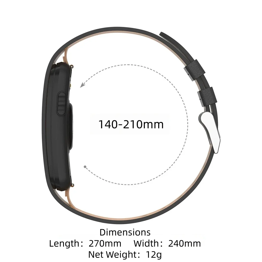 Premium Custom Leather Loop Replacement Strap Adjustable Smart Strap Bracelet Accessory For Garmin CIRQA Smart Band