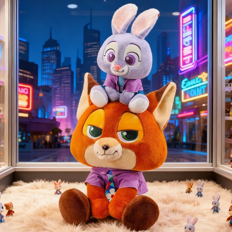 S HOT NEW Fox Nick Plush Toy Judy Doll هدية عيد ميلاد لأفضل الأصدقاء هدية Crazy Zootopia