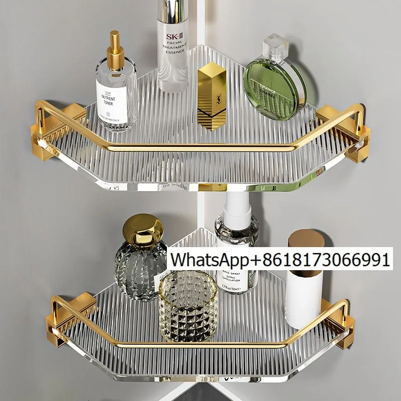 Japanese light luxury acrylic toilet toilet rack non-punching bathroom shower room toilet triangular shelf 12pcs
