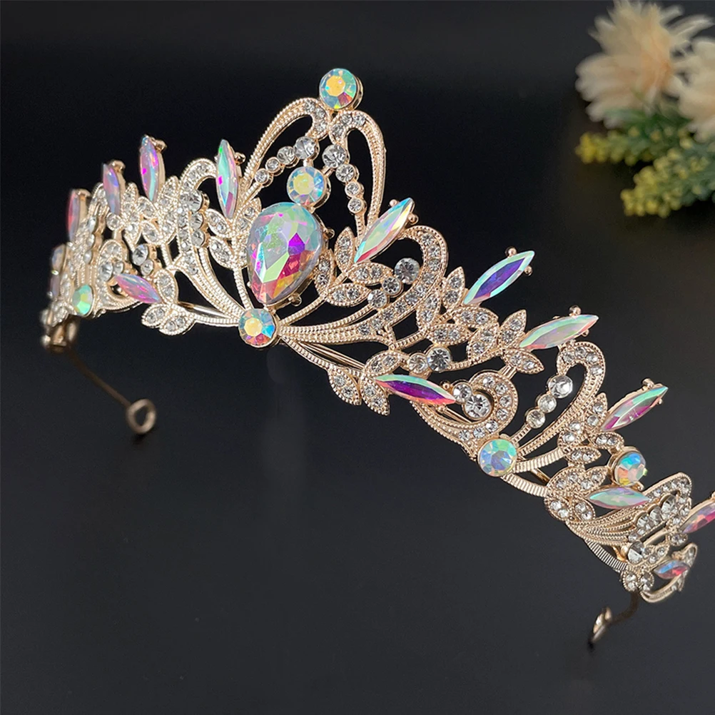 

1 set Crown Necklace Earring Set Rhinestone Wedding Bridal Party Jewelry for Women Girls Bridesmaids Classic Shiny Accessories