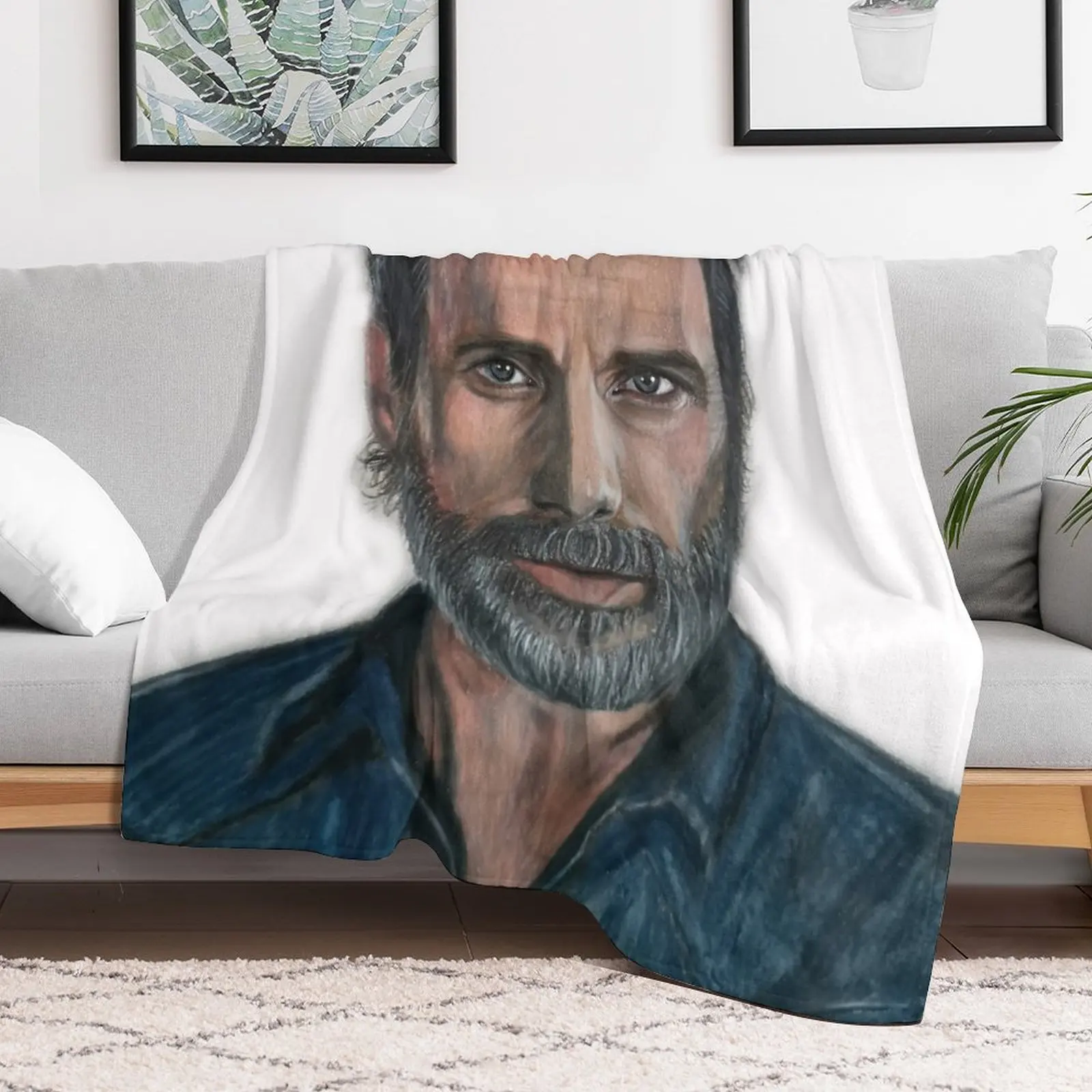 rick grimes Throw Blanket Luxury Throw Flannels Cute Plaid Blankets