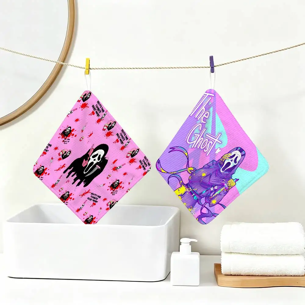 S-SCREAMS Horror Movie Hanging Design Hand Wiping Towel, Polyester Cotton Fabric, Universal for Bathroom Kitchen