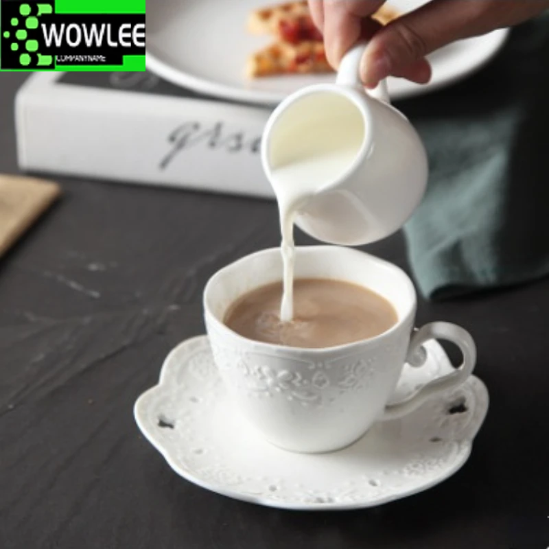 European Coffeeware Ceramic Milk Jug Afternoon Tea Cafe Barista Coffee Maker Tools  Pitcher Cup Cafeteira Espumador De Leche