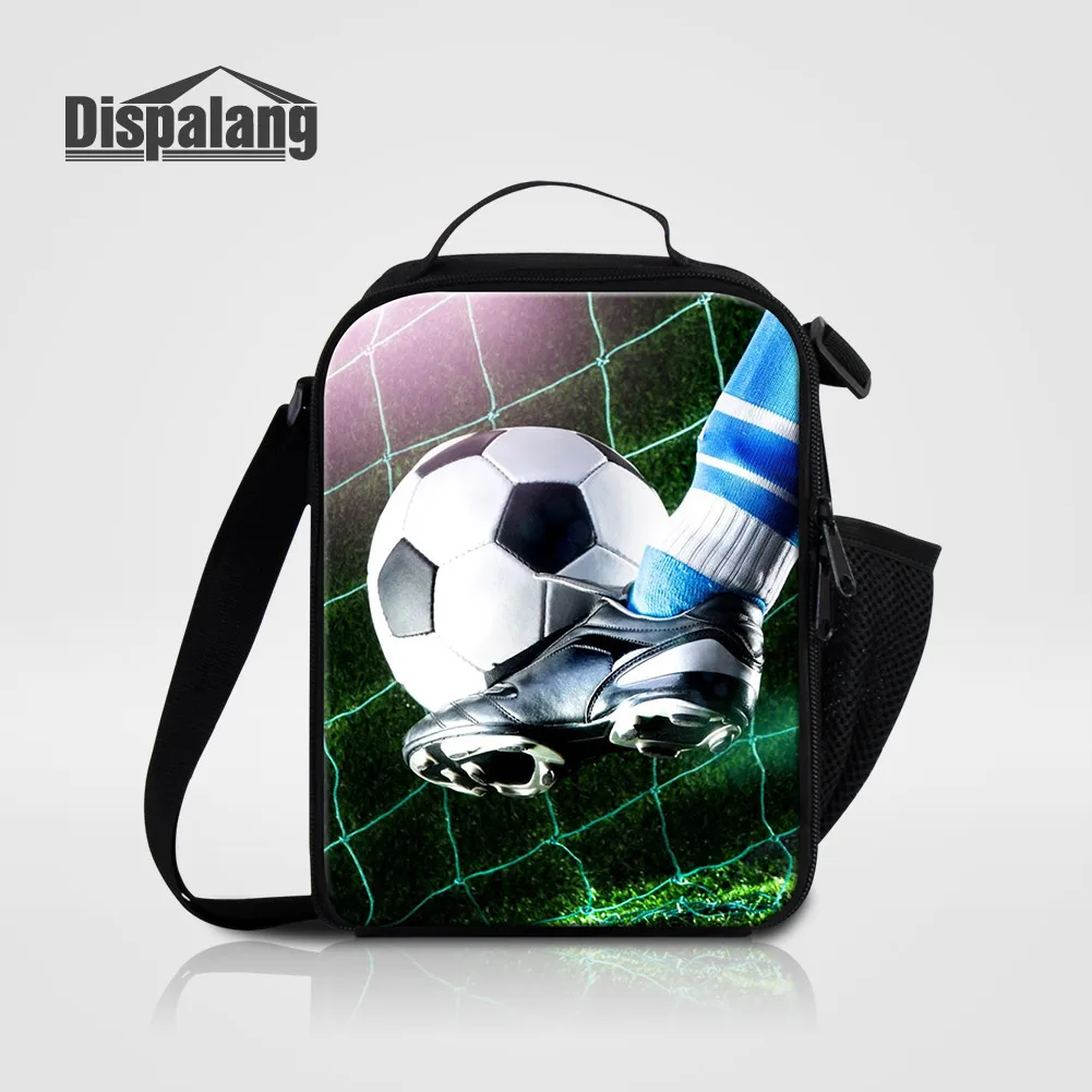 

Football Basketball Printed Cooler Bags For Food Children Thermal Insulated Picnic Lunch Sack Boys Small Cooling Bag For Camping