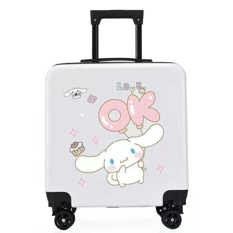 Kawaii crianças estudante trole mala de armazenamento caixa de embarque caixa de senha minha melodia sanrio bloqueio de senha mala presente