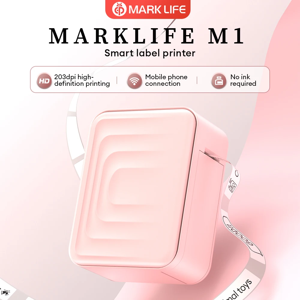 

Marklife M1 Thermal Label Printer Smart Mini Printer Mobile Wireless Bluetooth Similar As Niimbot D11 D110 Mini Printer Inkless
