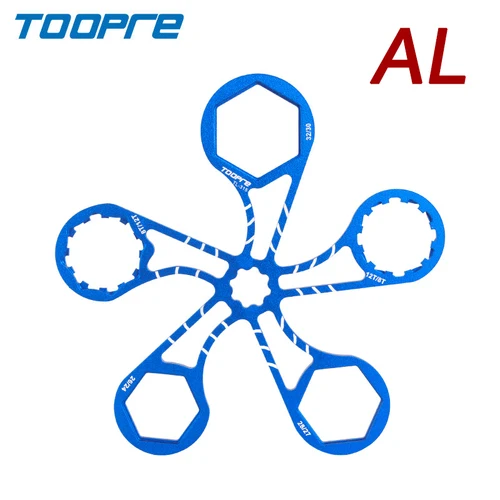 Imagen 2 del producto Toopre-llave de tapa de horquilla delantera para suspensión de bicicleta, herramienta de instalación de hombro de horquilla de amortiguación, llave de tapa de manivela 8T/12T 24/26mm 27/28mm
