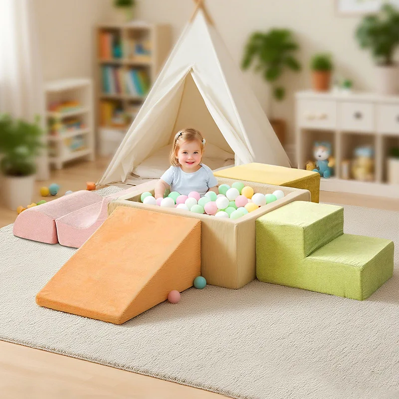 Amazon's best-selling soft ocean ball pool for infants and toddlers, indoor soft-packed multifunctional crawling and sliding com