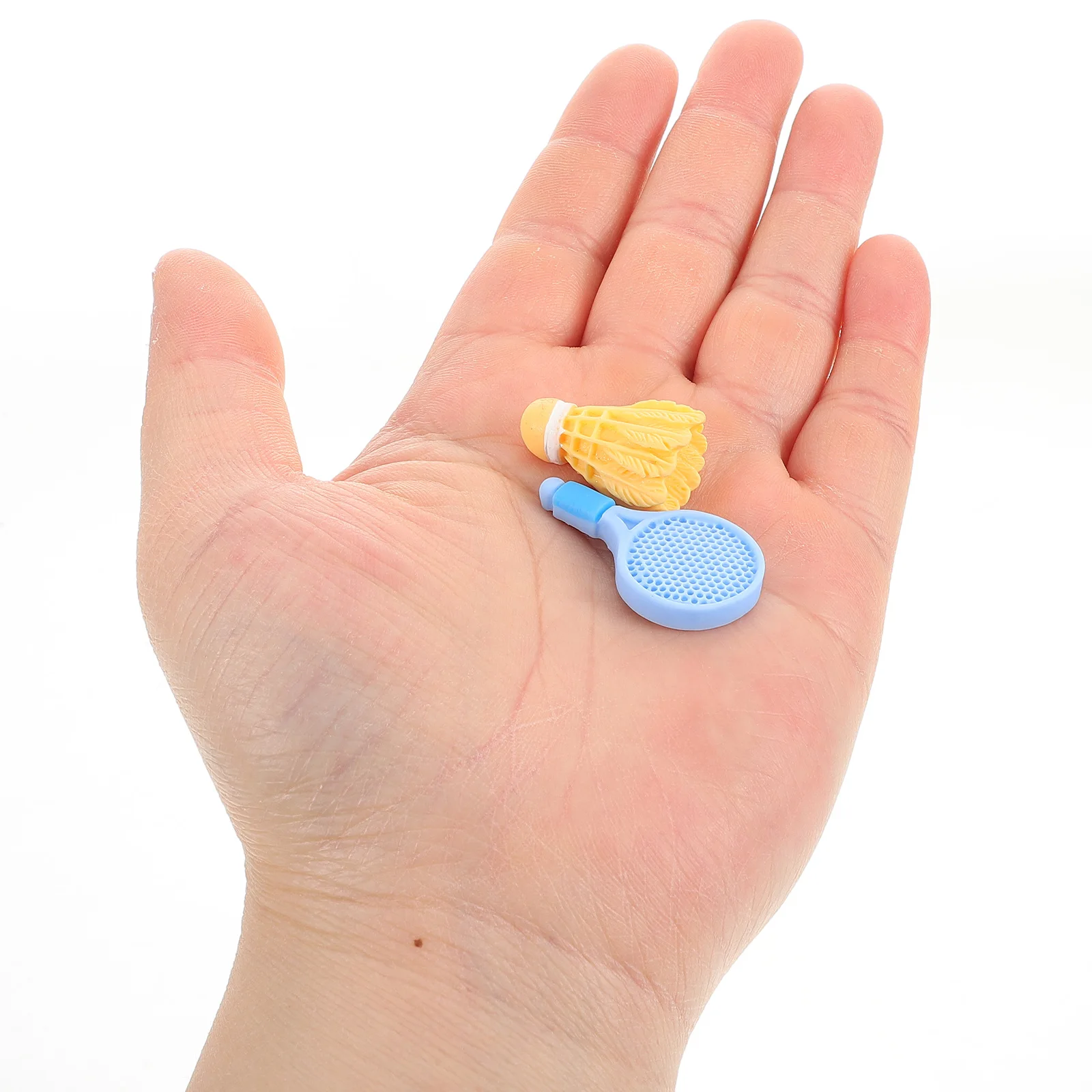 

12Sets Miniature Badminton Rackets Sports Accessories for DIY Crafts Party Decor Childrens Room Decors Toy Rackets