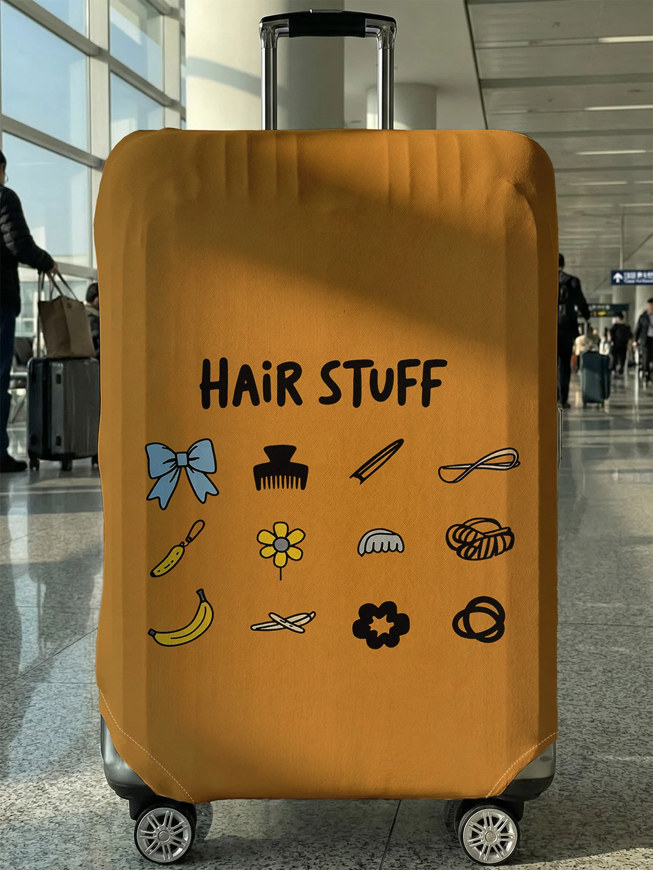 

Защитный чехол для багажа с изображением аксессуаров для волос, подходит для чемоданов 18-32 дюймов, чехлы для ручек чемоданов, дорожные аксессуары.
