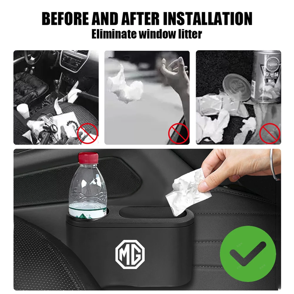 سيارة ABS سلة المهملات المعلقة الجانب الباب المنظم مظلة صندوق تخزين ل MG ZS 5 7 6 Cyberster MG4 EV ES5 HS واحد GT GS MG3 EZS 3SW #6
