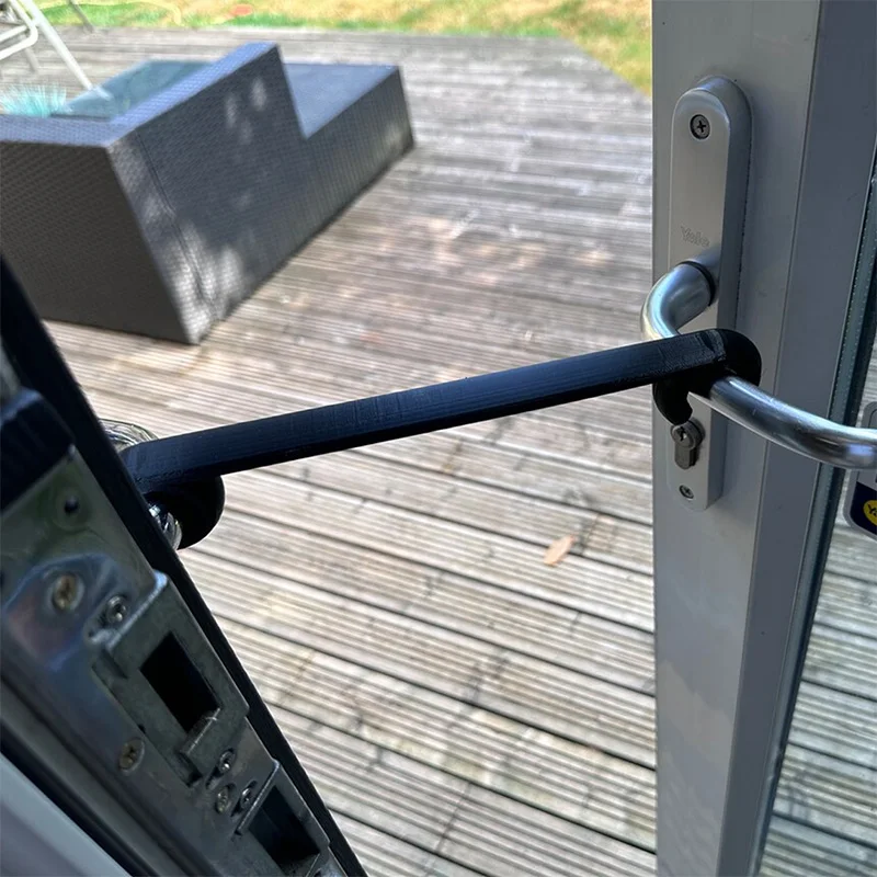 French Door Stabilizer Balcony Door Vent Hook Anti-Scratch Door Stopper Double Sliding Door Bracket Balcony Door Ventilation