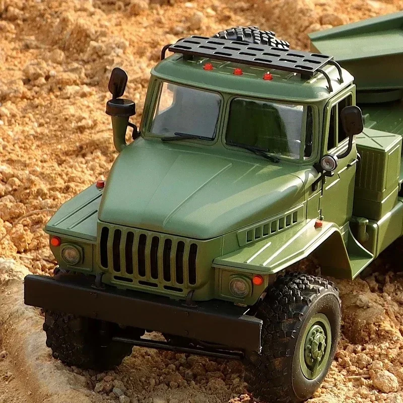 Vehículo a control remoto Wpl B36-3, vehículo a escala 1:16, modelo militar de tamaño completo, camión de transporte al aire libre de pista Súper Larga, regalos para niños