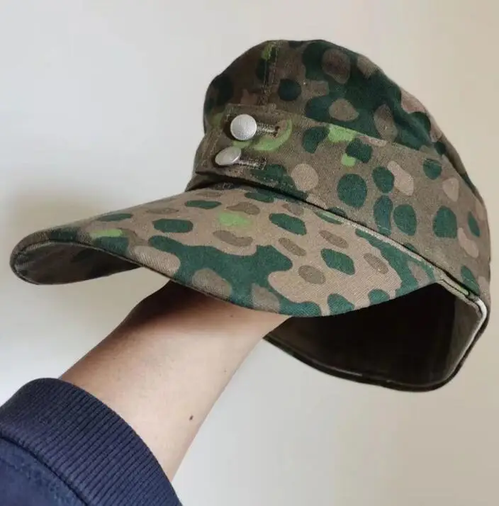 German Pea Camouflage Cap Miliraty Hat Vintage Men Spring