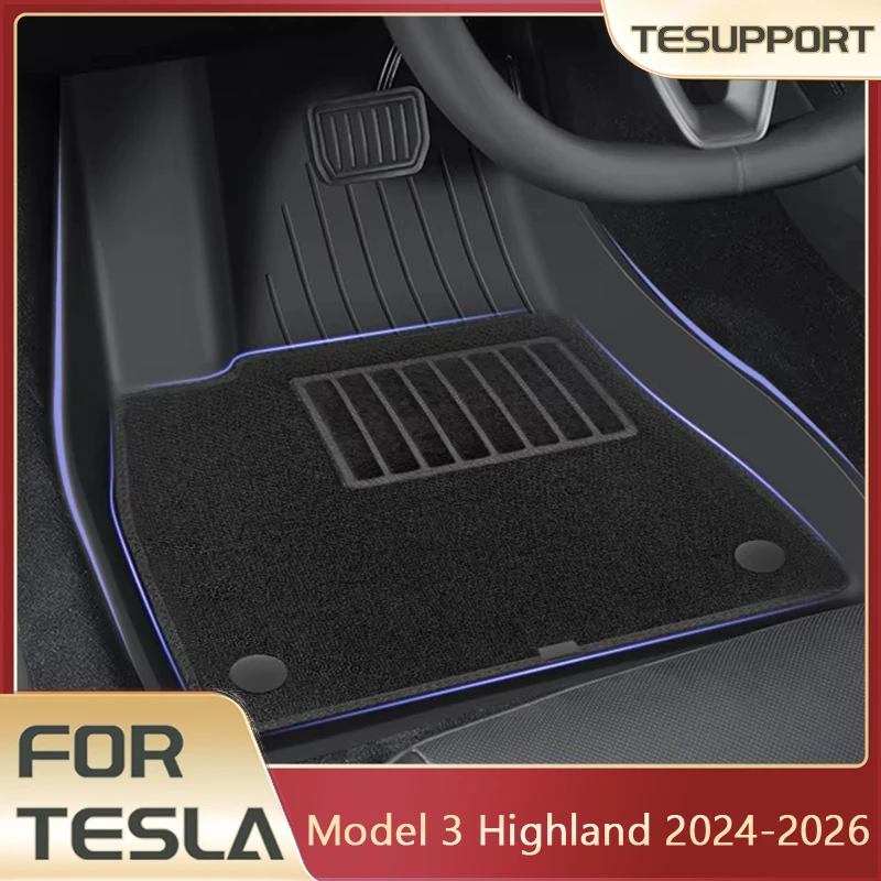 

Коврики с покрытием для Tesla Model 3 Highland 2026: Водонепроницаемые напольные вкладыши из TPE для Tesla Model 3 Highland 2025