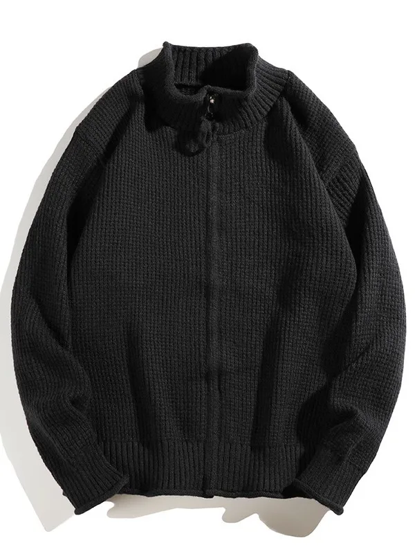 

American Lazy Style Knitted Open Cardigan Sweater Men's Autumn Winter Trend Casual Loose Versatile Warm Woolen Shirt