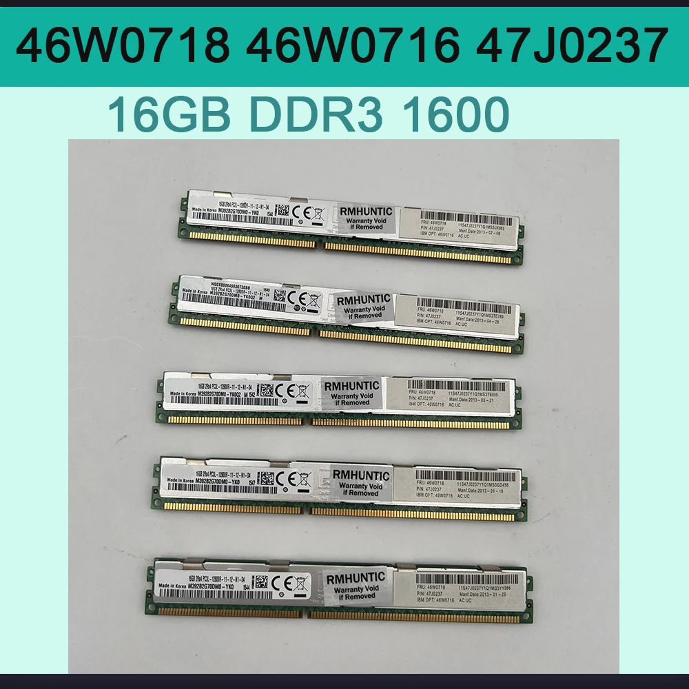 

1 PCS Server Memory For IBM RAM PC3L-12800R 16GB DDR3 1600 VLP 46W0718 46W0716 47J0237