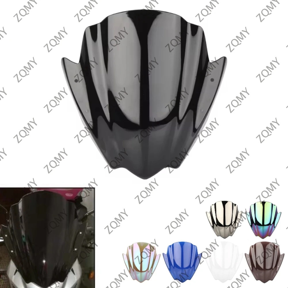 ​ Parabrezza anteriore universale per moto Parabrezza Schermo antivento per supporto manubrio da 7/8" o 1" in plastica ABS